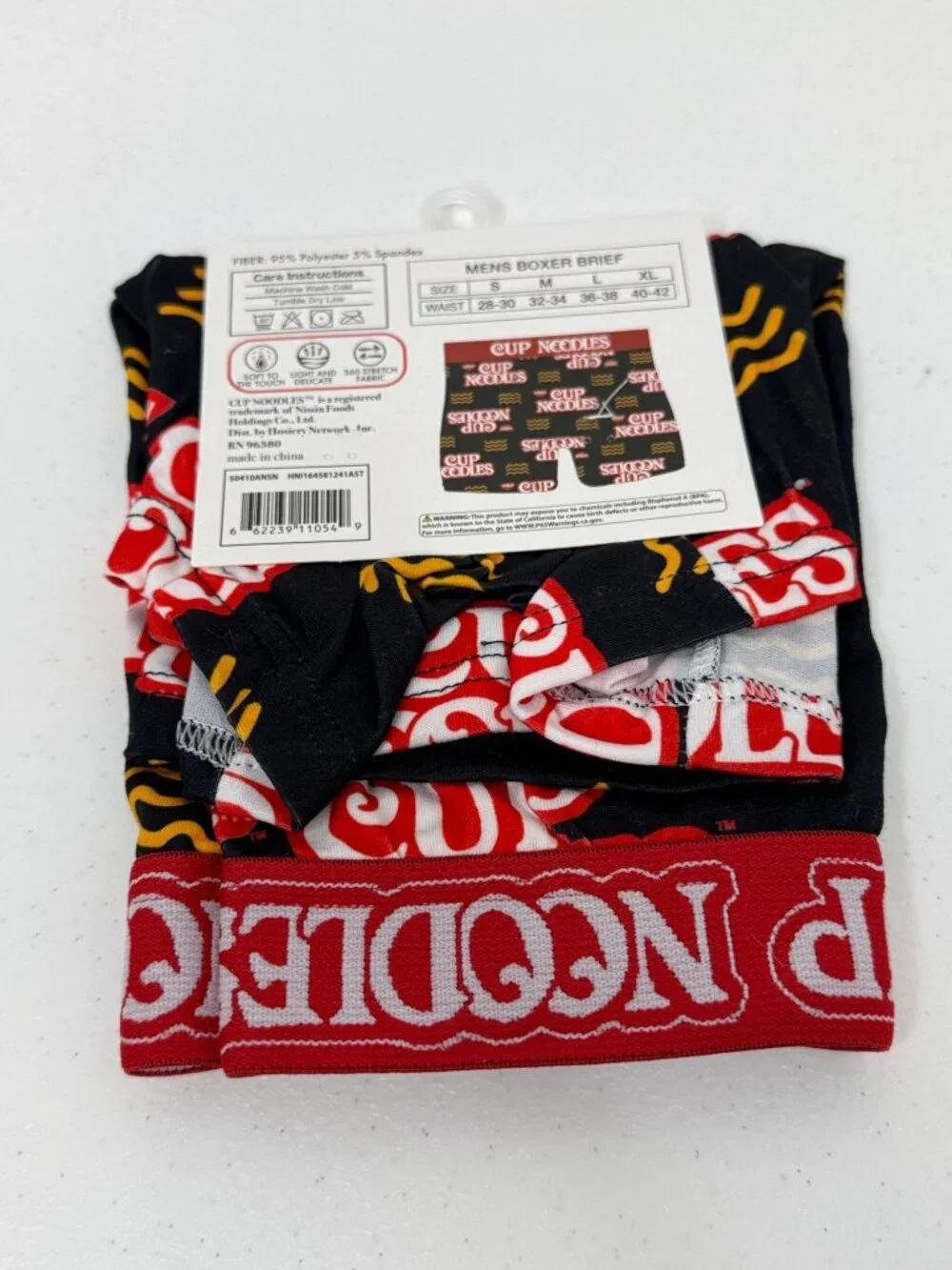 Nissin Cup Noodles Mens Boxer Briefs Size S 28-30 Novelty Underwear NWT